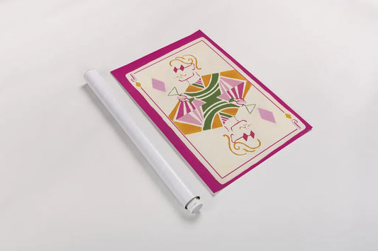 Jack of Diamonds by Yvette St. Amant. shown as a rolled paper print. Available as archival giclee rolled canvas, fine art paper, or poster print. SKU 93250h.