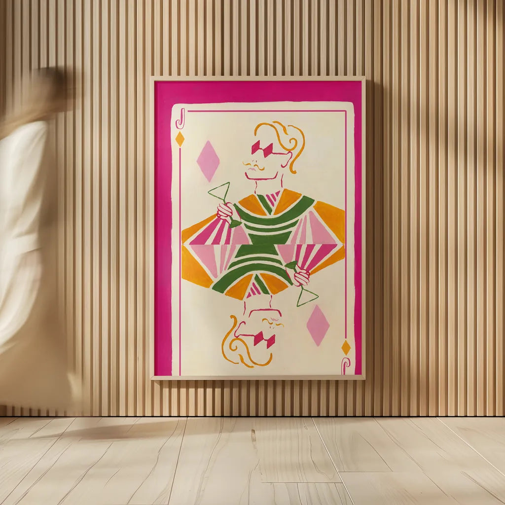 Jack of Diamonds by Yvette St. Amant. shown as over sized large wall art. Available as an archival giclee rolled canvas, fine art paper, or poster print. SKU 93250h.