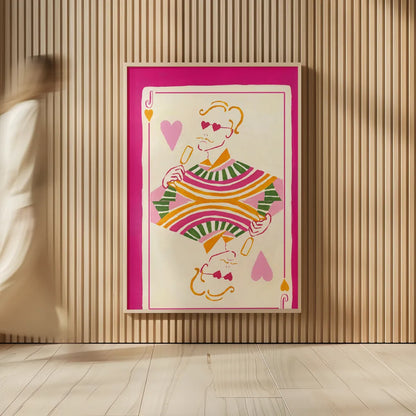 Jack of Hearts by Yvette St. Amant. shown as over sized large wall art. Available as an archival giclee rolled canvas, fine art paper, or poster print. SKU 93251h.