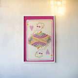 Jack of Hearts by Yvette St. Amant. shown as a paper print in a white frame. Available as a archival giclee rolled canvas, fine art paper, or poster print. SKU 93251h.