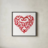 Keepsake Valentine II by Yvette St. Amant. Shown in a sleek black glass frame for a contemporary gallery look. Available as an archival giclee rolled canvas, fine art paper, or poster print. SKU 96758a.
