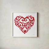 Keepsake Valentine II by Yvette St. Amant. Shown in a crisp white glass frame for a clean and minimalist style. Available as an archival giclee rolled canvas, fine art paper, or poster print. SKU 96758a.