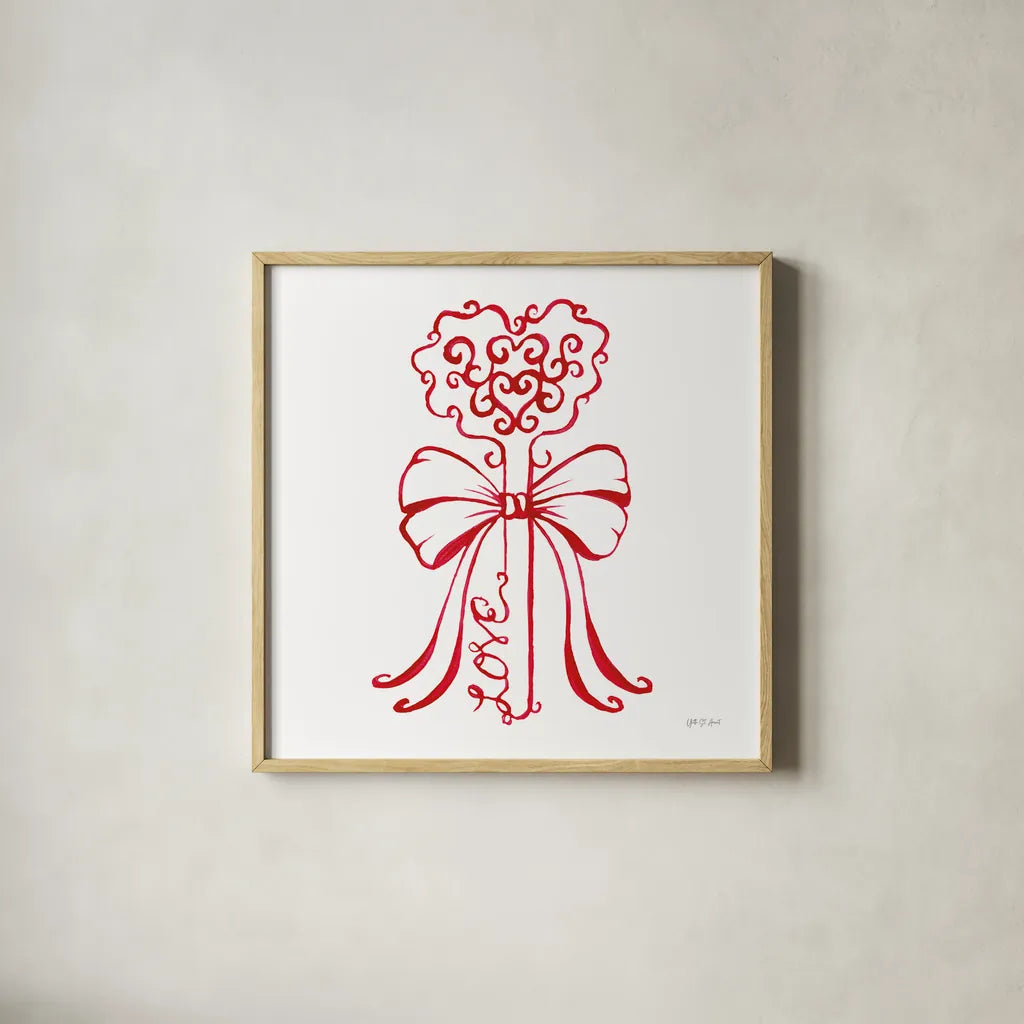 Keepsake Valentine IV by Yvette St. Amant. Shown in a natural wood glass frame for a timeless modern aesthetic. Available as an archival giclee rolled canvas, fine art paper, or poster print. SKU 96760a.