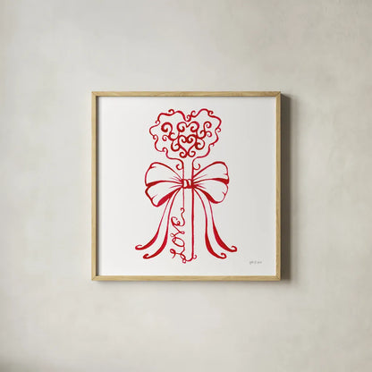 Keepsake Valentine IV by Yvette St. Amant. Shown in a natural wood glass frame for a timeless modern aesthetic. Available as an archival giclee rolled canvas, fine art paper, or poster print. SKU 96760a.