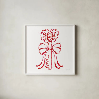 Keepsake Valentine IV by Yvette St. Amant. Shown in a crisp white glass frame for a clean and minimalist style. Available as an archival giclee rolled canvas, fine art paper, or poster print. SKU 96760a.