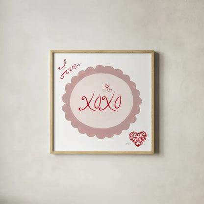 Keepsake Valentine IX by Yvette St. Amant. Shown in a natural wood glass frame for a timeless modern aesthetic. Available as an archival giclee rolled canvas, fine art paper, or poster print. SKU 96765a.
