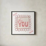 Keepsake Valentine VIII by Yvette St. Amant. Shown in a sleek black glass frame for a contemporary gallery look. Available as an archival giclee rolled canvas, fine art paper, or poster print. SKU 96764a.