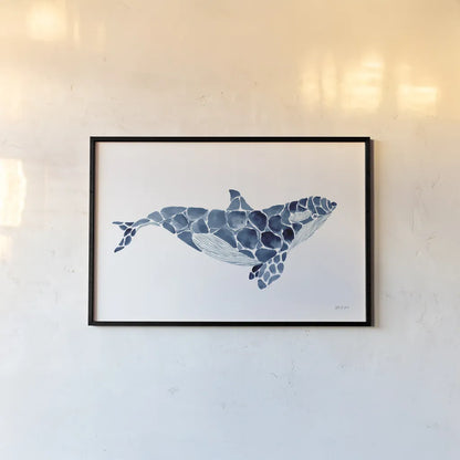 Killer Whale by Yvette St. Amant. shown as a paper print in a black flame. Available as a archival giclee rolled canvas, fine art paper, or poster print. SKU 90115i.