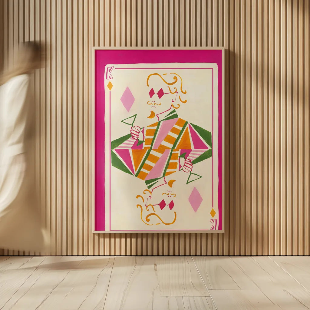 King of Diamonds by Yvette St. Amant. shown as over sized large wall art. Available as an archival giclee rolled canvas, fine art paper, or poster print. SKU 93252h.