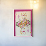 King of Diamonds by Yvette St. Amant. shown as a paper print in a white frame. Available as a archival giclee rolled canvas, fine art paper, or poster print. SKU 93252h.
