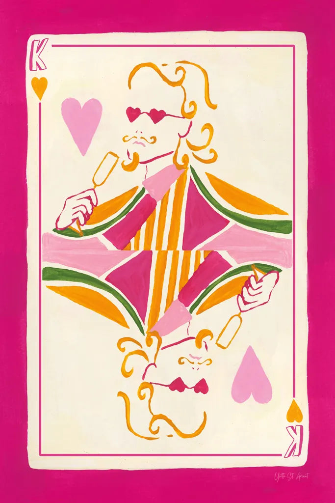 King of Hearts by Yvette St. Amant. SKU 93253h. Archival Giclee Fine art print for wall decor.