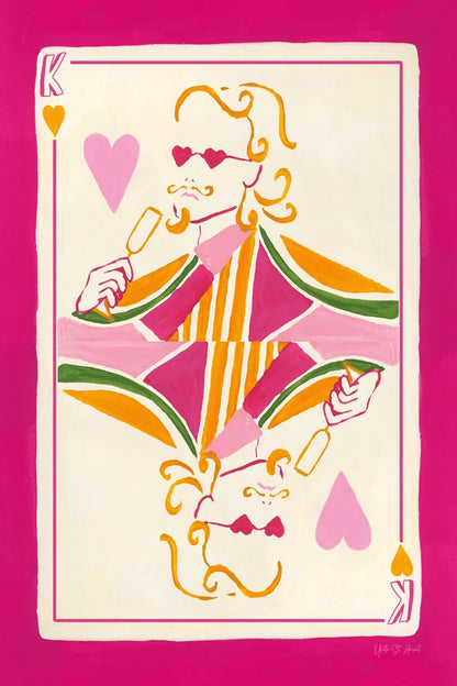 King of Hearts by Yvette St. Amant. SKU 93253h. Archival Giclee Fine art print for wall decor.