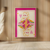 King of Hearts by Yvette St. Amant. shown as over sized large wall art. Available as an archival giclee rolled canvas, fine art paper, or poster print. SKU 93253h.