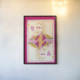 King of Hearts by Yvette St. Amant. shown as a paper print in a black flame. Available as a archival giclee rolled canvas, fine art paper, or poster print. SKU 93253h.