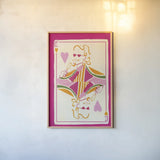 King of Hearts by Yvette St. Amant. shown as a paper print in a natural frame. Available as a archival giclee rolled canvas, fine art paper, or poster print. SKU 93253h.
