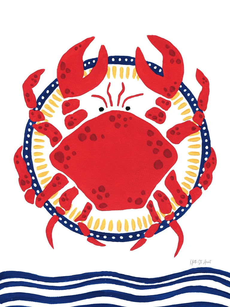 Kitschy Coastal Crab by Yvette St. Amant
