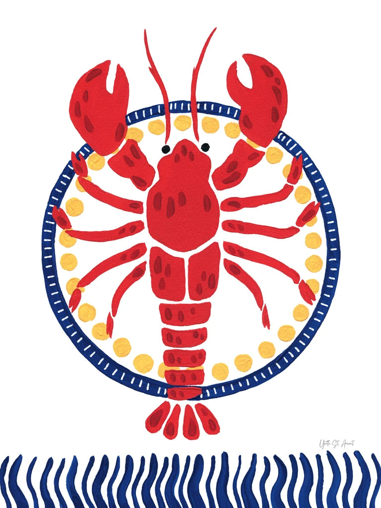 Kitschy Coastal Lobster by Yvette St. Amant