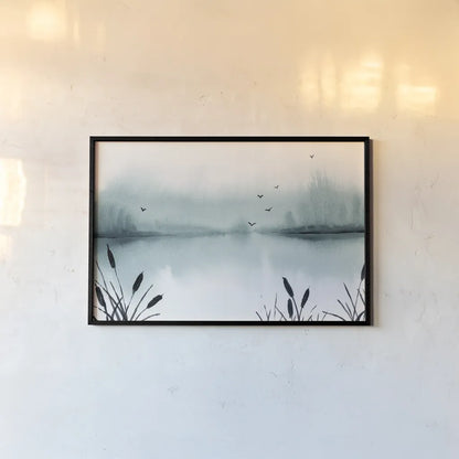 Lakeview by Yvette St. Amant. shown as a paper print in a black flame. Available as a archival giclee rolled canvas, fine art paper, or poster print. SKU 101201i.