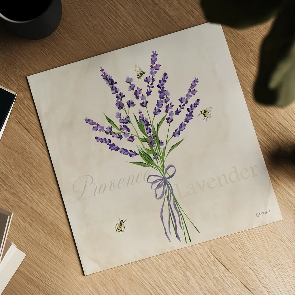 Lavender Bliss I by Yvette St. Amant. Shown as a detailed flat fine art print, highlighting archival giclee quality. Available as an archival giclee rolled canvas, fine art paper, or poster print. SKU 97997a.