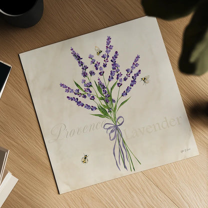Lavender Bliss I by Yvette St. Amant. Shown as a detailed flat fine art print, highlighting archival giclee quality. Available as an archival giclee rolled canvas, fine art paper, or poster print. SKU 97997a.