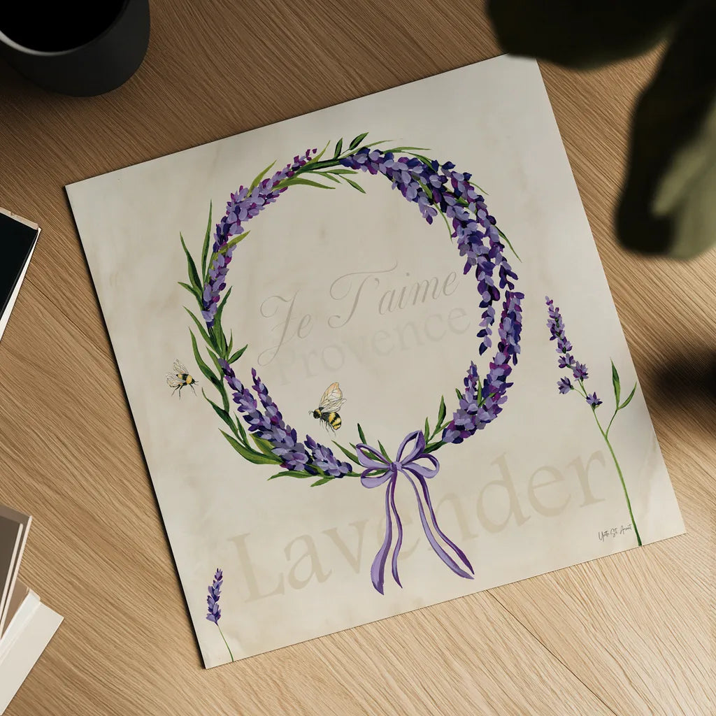 Lavender Bliss II by Yvette St. Amant. Shown as a detailed flat fine art print, highlighting archival giclee quality. Available as an archival giclee rolled canvas, fine art paper, or poster print. SKU 97998a.