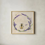 Lavender Bliss III by Yvette St. Amant. Shown in a natural wood glass frame for a timeless modern aesthetic. Available as an archival giclee rolled canvas, fine art paper, or poster print. SKU 97999a.