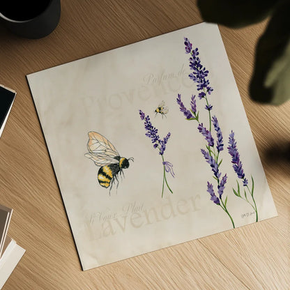 Lavender Bliss IV by Yvette St. Amant. Shown as a detailed flat fine art print, highlighting archival giclee quality. Available as an archival giclee rolled canvas, fine art paper, or poster print. SKU 98000a.