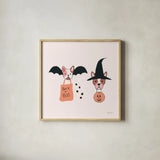 Lick or Treat IX by Yvette St. Amant. Shown in a natural wood glass frame for a timeless modern aesthetic. Available as an archival giclee rolled canvas, fine art paper, or poster print. SKU 94668a.