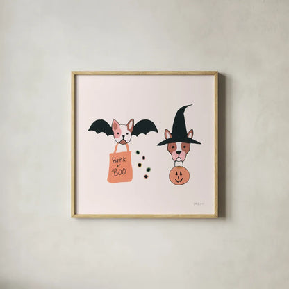 Lick or Treat IX by Yvette St. Amant. Shown in a natural wood glass frame for a timeless modern aesthetic. Available as an archival giclee rolled canvas, fine art paper, or poster print. SKU 94668a.