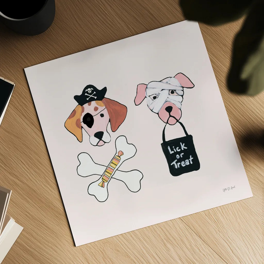 Lick or Treat VII by Yvette St. Amant. Shown as a detailed flat fine art print, highlighting archival giclee quality. Available as an archival giclee rolled canvas, fine art paper, or poster print. SKU 94666a.