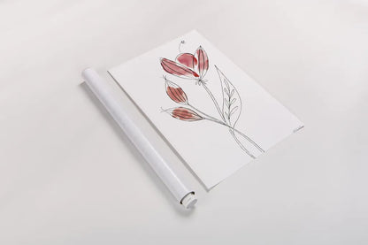 Line Flower I by Yvette St. Amant. shown as a rolled paper print. Available as archival giclee rolled canvas, fine art paper, or poster print. SKU 99132h.