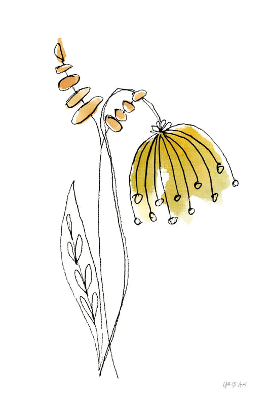 Line Flower III by Yvette St. Amant. SKU 99134h. Archival Giclee Fine art print for wall decor.