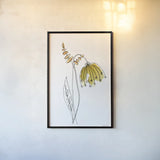 Line Flower III by Yvette St. Amant. shown as a paper print in a black flame. Available as a archival giclee rolled canvas, fine art paper, or poster print. SKU 99134h.