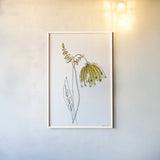 Line Flower III by Yvette St. Amant. shown as a paper print in a white frame. Available as a archival giclee rolled canvas, fine art paper, or poster print. SKU 99134h.
