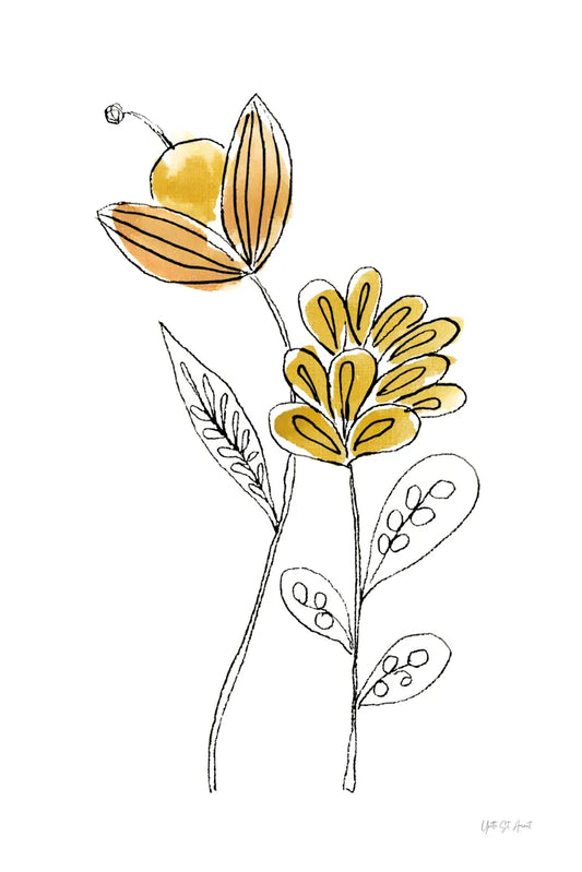 Line Flower IV by Yvette St. Amant. SKU 99135h. Archival Giclee Fine art print for wall decor.