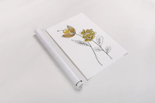 Line Flower IV by Yvette St. Amant. shown as a rolled paper print. Available as archival giclee rolled canvas, fine art paper, or poster print. SKU 99135h.