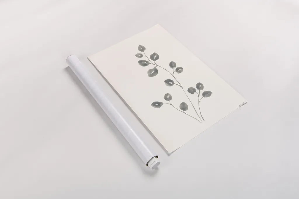 Linen Leaves II by Yvette St. Amant. shown as a rolled paper print. Available as archival giclee rolled canvas, fine art paper, or poster print. SKU 91746h.