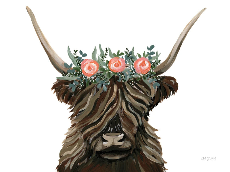 Longhorn with Rose Crown by Yvette St. Amant