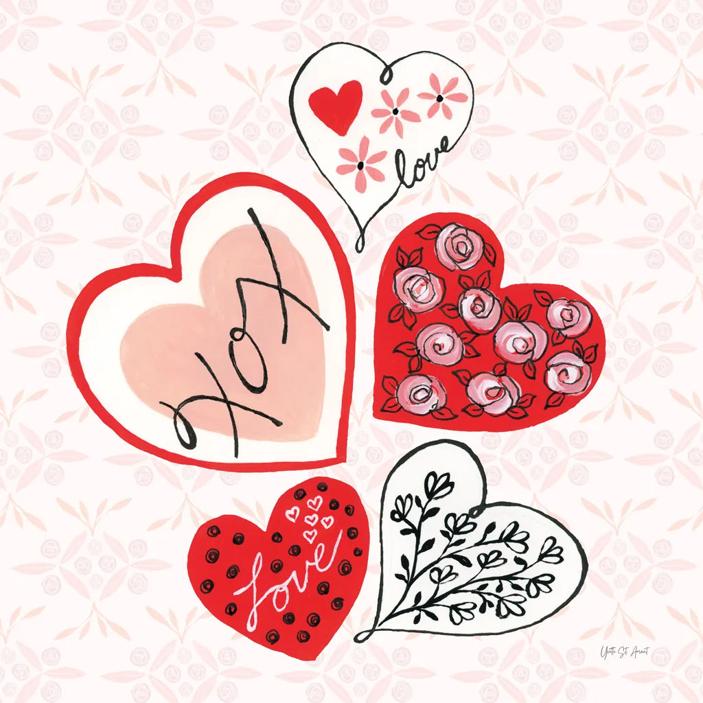 Love Hearts by Yvette St. Amant. SKU 94017a. Archival Giclee Fine art print for wall decor.