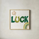 Lucky Charm II by Yvette St. Amant. Shown in a natural wood glass frame for a timeless modern aesthetic. Available as an archival giclee rolled canvas, fine art paper, or poster print. SKU 100558a.