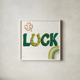Lucky Charm II by Yvette St. Amant. Shown in a crisp white glass frame for a clean and minimalist style. Available as an archival giclee rolled canvas, fine art paper, or poster print. SKU 100558a.