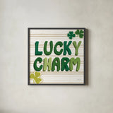Lucky Charm III by Yvette St. Amant. Shown in a sleek black glass frame for a contemporary gallery look. Available as an archival giclee rolled canvas, fine art paper, or poster print. SKU 100559a.