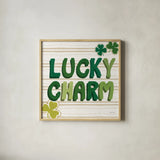 Lucky Charm III by Yvette St. Amant. Shown in a natural wood glass frame for a timeless modern aesthetic. Available as an archival giclee rolled canvas, fine art paper, or poster print. SKU 100559a.