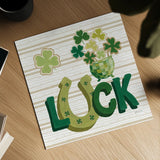 Lucky Charm IX by Yvette St. Amant. Shown as a detailed flat fine art print, highlighting archival giclee quality. Available as an archival giclee rolled canvas, fine art paper, or poster print. SKU 100565a.