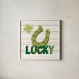 Lucky Charm VI by Yvette St. Amant. Shown in a crisp white glass frame for a clean and minimalist style. Available as an archival giclee rolled canvas, fine art paper, or poster print. SKU 100562a.