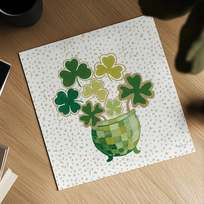 Lucky Charm VII by Yvette St. Amant. Shown as a detailed flat fine art print, highlighting archival giclee quality. Available as an archival giclee rolled canvas, fine art paper, or poster print. SKU 100563a.