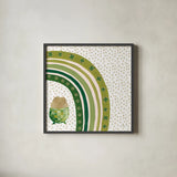 Lucky Charm VIII by Yvette St. Amant. Shown in a sleek black glass frame for a contemporary gallery look. Available as an archival giclee rolled canvas, fine art paper, or poster print. SKU 100564a.