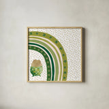 Lucky Charm VIII by Yvette St. Amant. Shown in a natural wood glass frame for a timeless modern aesthetic. Available as an archival giclee rolled canvas, fine art paper, or poster print. SKU 100564a.
