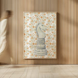 Marble Knight by Yvette St. Amant. shown as over sized large wall art. Available as an archival giclee rolled canvas, fine art paper, or poster print. SKU 102871h.