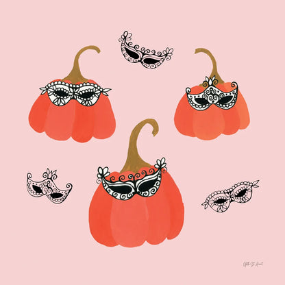 Masquerade Pumpkins by Yvette St. Amant. SKU 93974a. Archival Giclee Fine art print for wall decor.